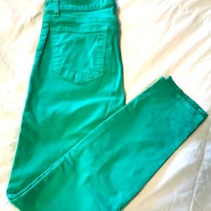 J Brand Emerald Green Skinny leg jeans